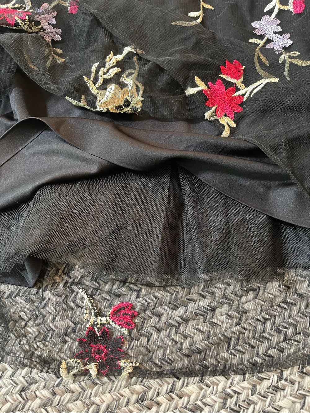 City Studio Black Floral Embroidered Prom Dress - Picture 8 of 10